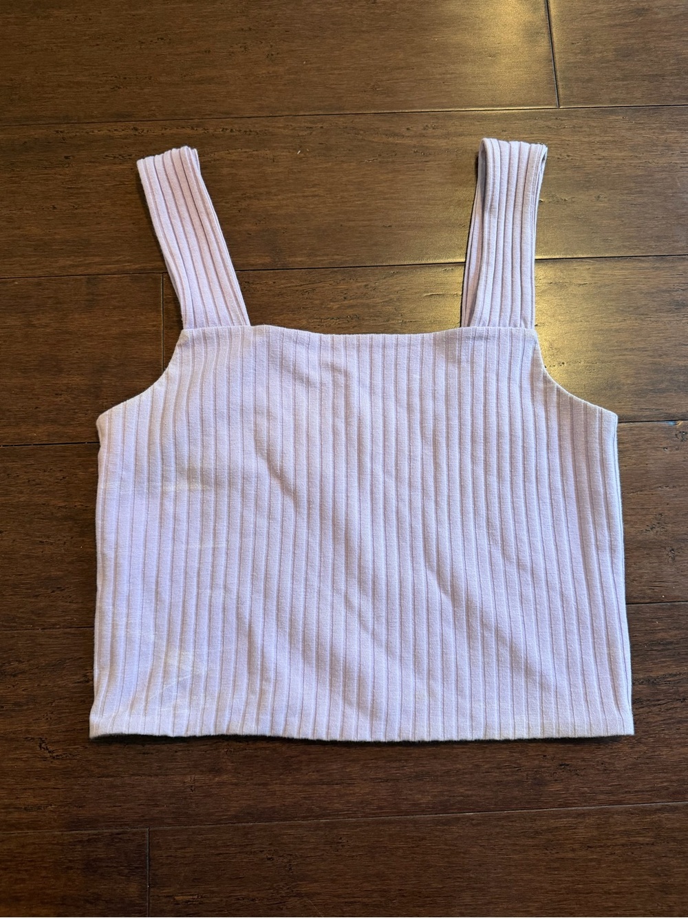 American Eagle Light Purple Ribbed Square Neck Tank